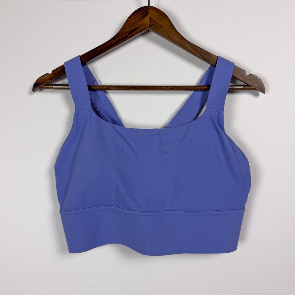 EUC Athleta Lavender Purple Warrior Longline Sports Bra (Large, Cups A-C)